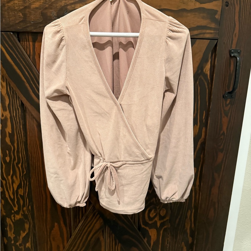 Madewell Pink Wrap Sweater